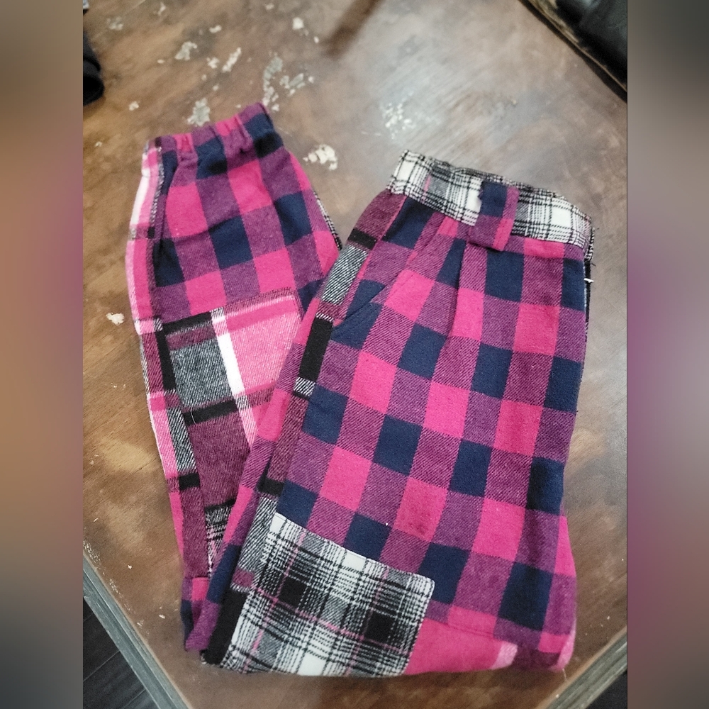 Bbj Plaid Patchwork Joggers - image 2